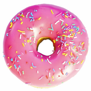 pink sprinkled donut