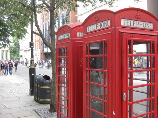 cabines téléphoniques anglaises