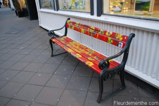 un banc à Reykjavik