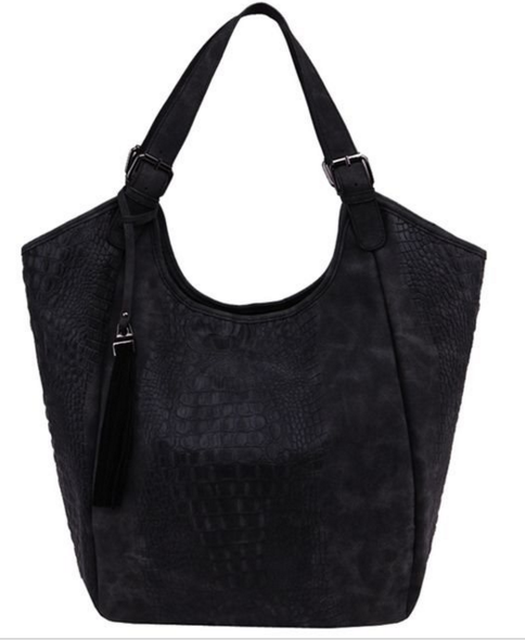 Sac en cuir noir